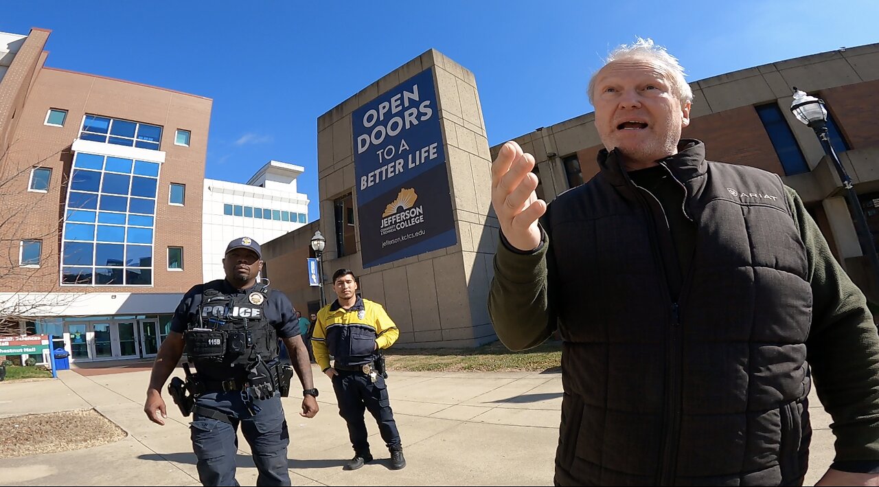 Jefferson Community & Technical College: Campus Police Claim My Voice Is So Loud All Students Inside the Building Can Hear Me, Ministering to A Lady In The Bondage of Pot, Another Man Blesses Me With A Donation