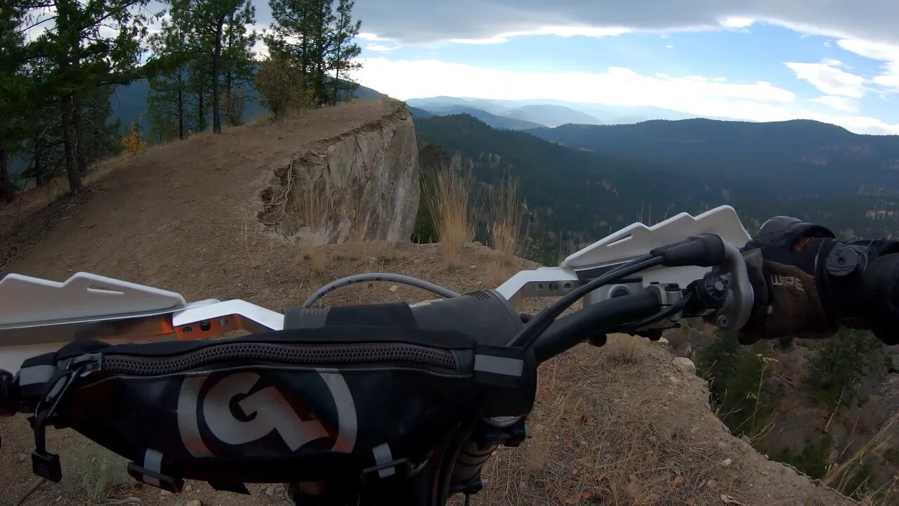 Dirtbiker Almost Goes Over Cliff | BC Canada