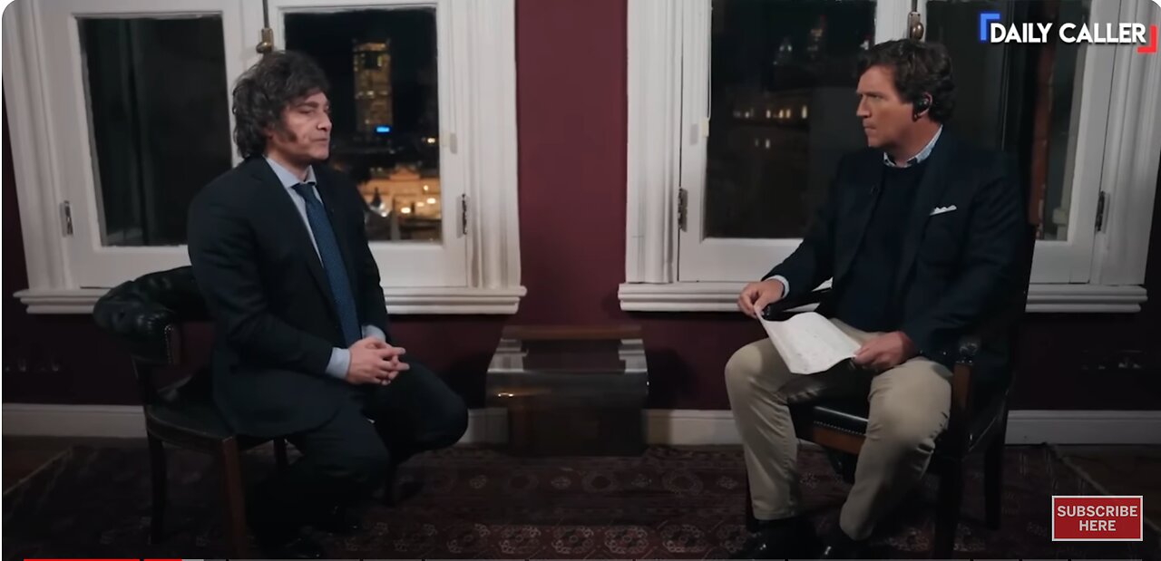 Tucker Carlson interviewed Argentinian presidential candidate Javier Milei