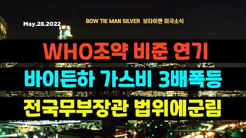 보타이맨의 미국은 지금 #WHO조약비준연기 #바이든하가스비3배폭등 #전국무부장관법위에군림 #미국뉴스 #BTMS보타이맨의미국은지금 #보타이맨뉴스