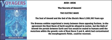 The Seal of Amenti and the End of the Electric Wars 5,508,100 Years ago