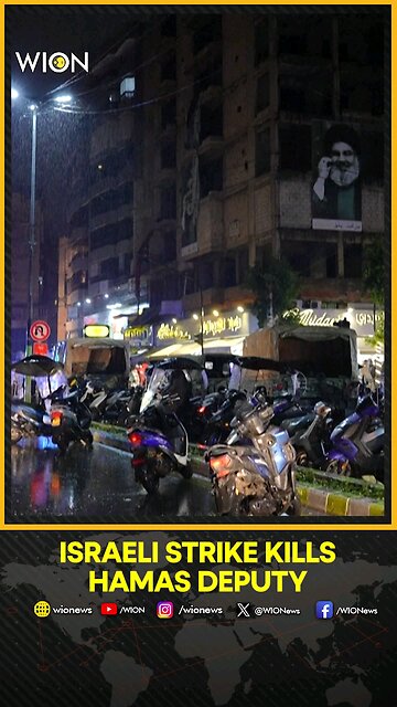 Aftermath at site of deadly Israeli strike that killed Hamas deputy