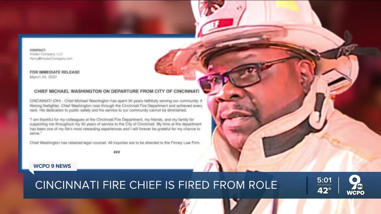 Cincinnati Fire chief fired, city manager cites workplace culture issues