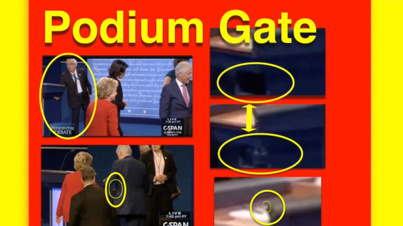 'Proof Hillary's Corrupt, crookedness @ debate stage, worse than Watergate - Podium Gate' - 2016