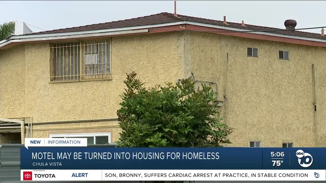 City of Chula Vista proposal would see motel turned into supportive housing