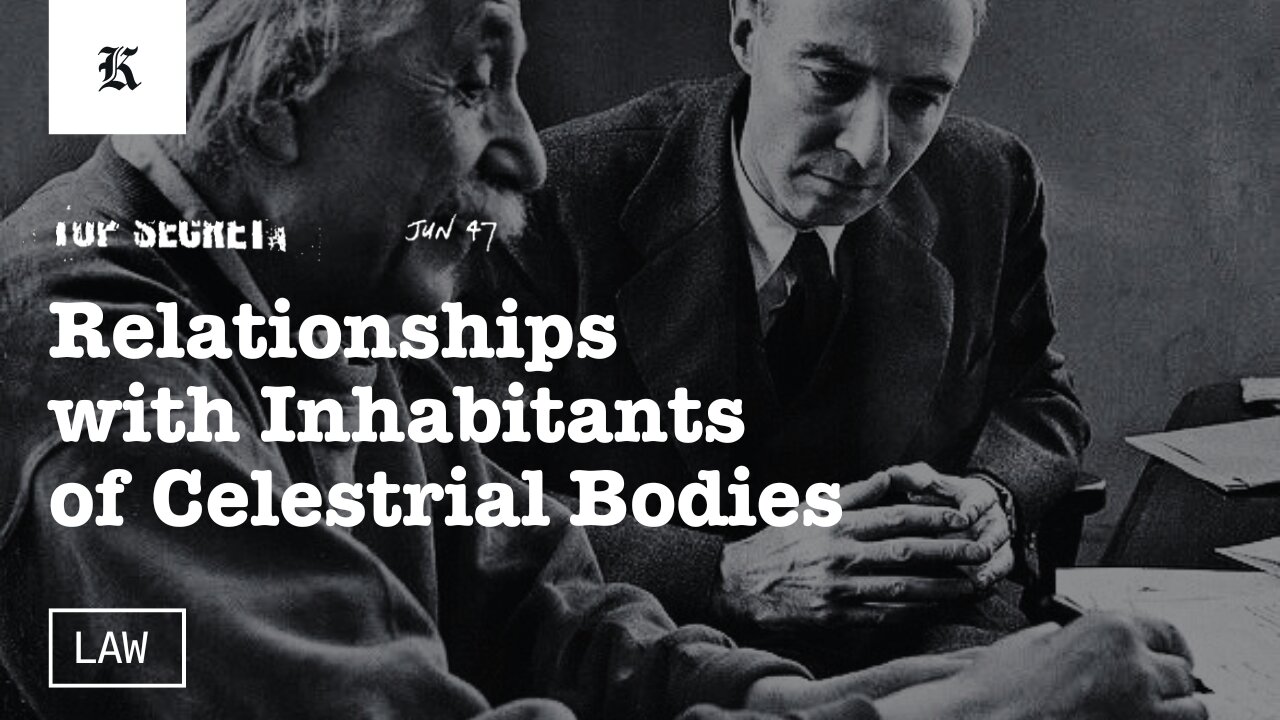 Relationships with Inhabitants of Celestrial Bodies - Draft June 1947 - Einstein and Oppenheimer