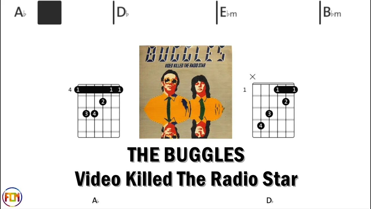 THE BUGGLES Video Killed The Radio Star - Guitar Chords & Lyrics HD