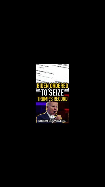 Biden ORDERED Trump's Record Seized #shorts