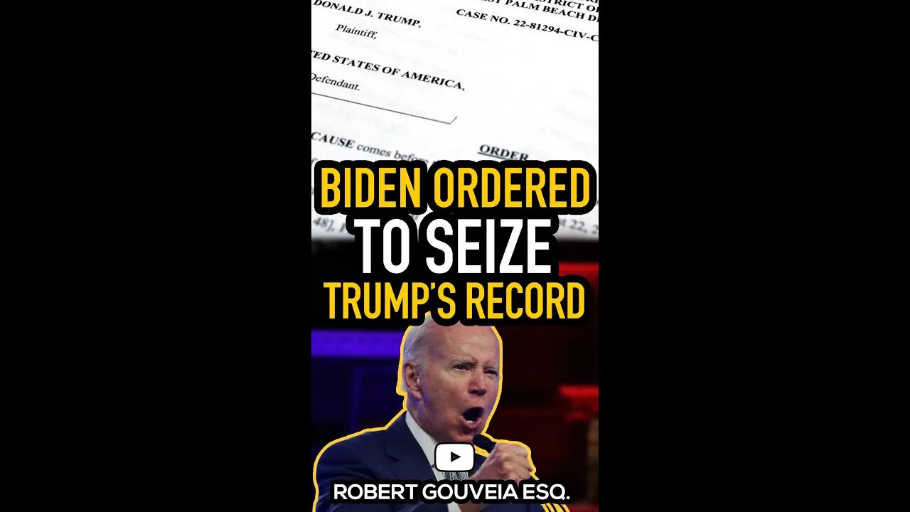 Biden ORDERED Trump's Record Seized #shorts