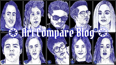Faces in Blue(Biswajit Pal-3) #artcompareblog