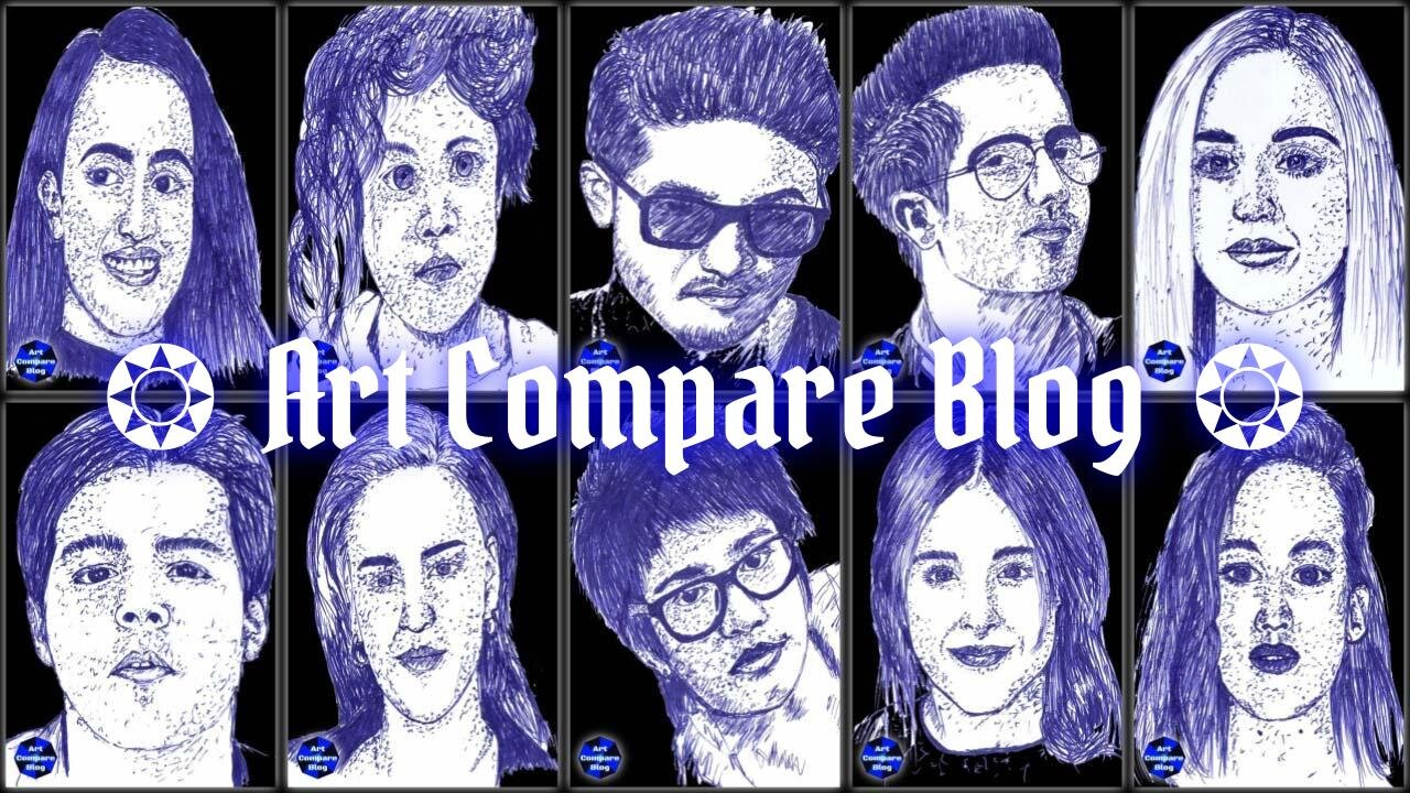 Faces in Blue(Biswajit Pal-3) #artcompareblog