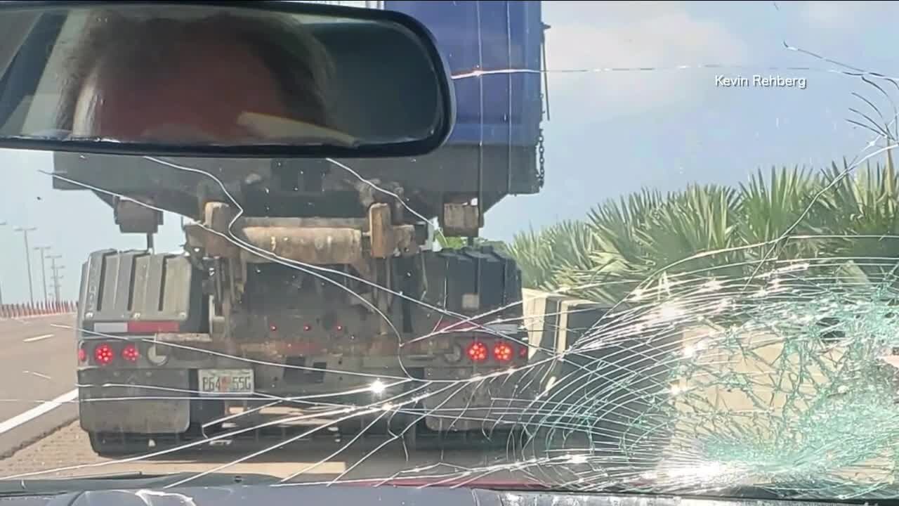 Uber ride gone wrong as metal pole crashes through windshield on Veterans Expressway