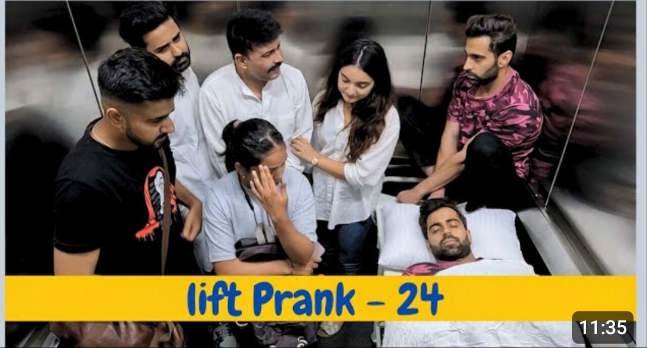 Lift prank 🤣 check this reaction😂