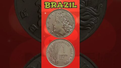 Brazil 1 Centavo 1975.#shorts #education #coinnotesz