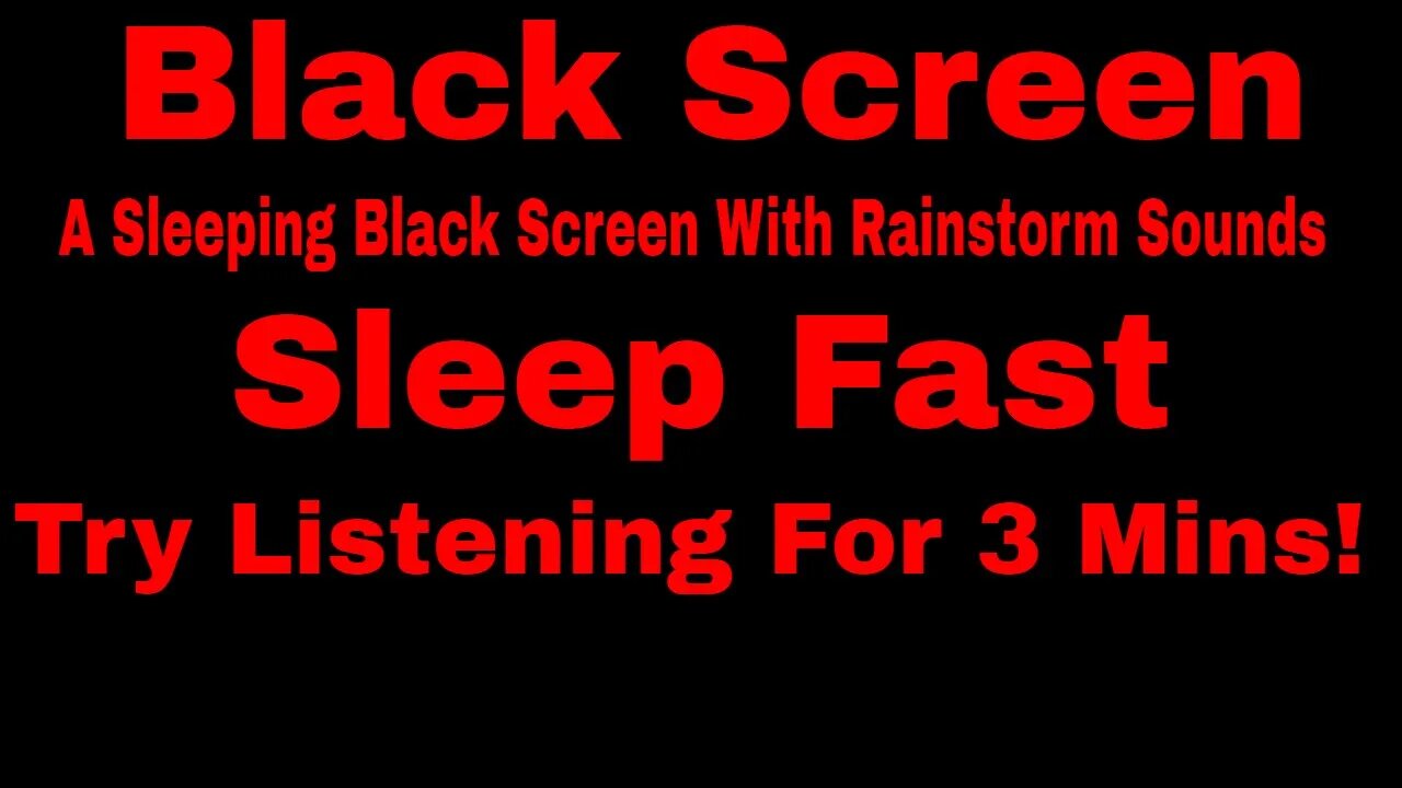 Rainstorm Sounds for Sleeping Black Screen - Thunder & Rain Sleep Sounds | Dark Screen Nature Sound
