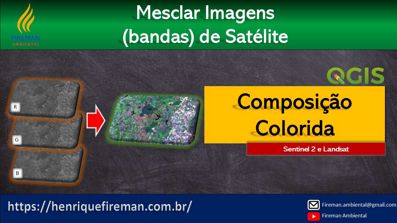 Composição Colorida de Imagens de Satélite - QGIS