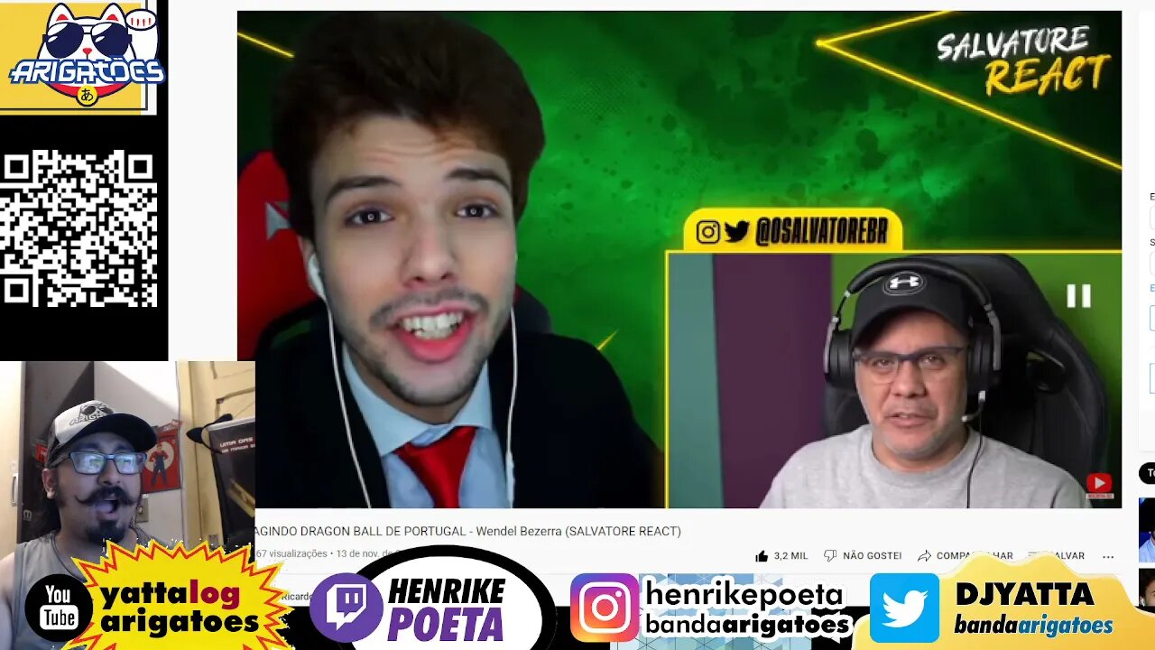 Reagindo ao React de um português ao React de Wendell Bezerra à dublagem de DBZ em Portugal