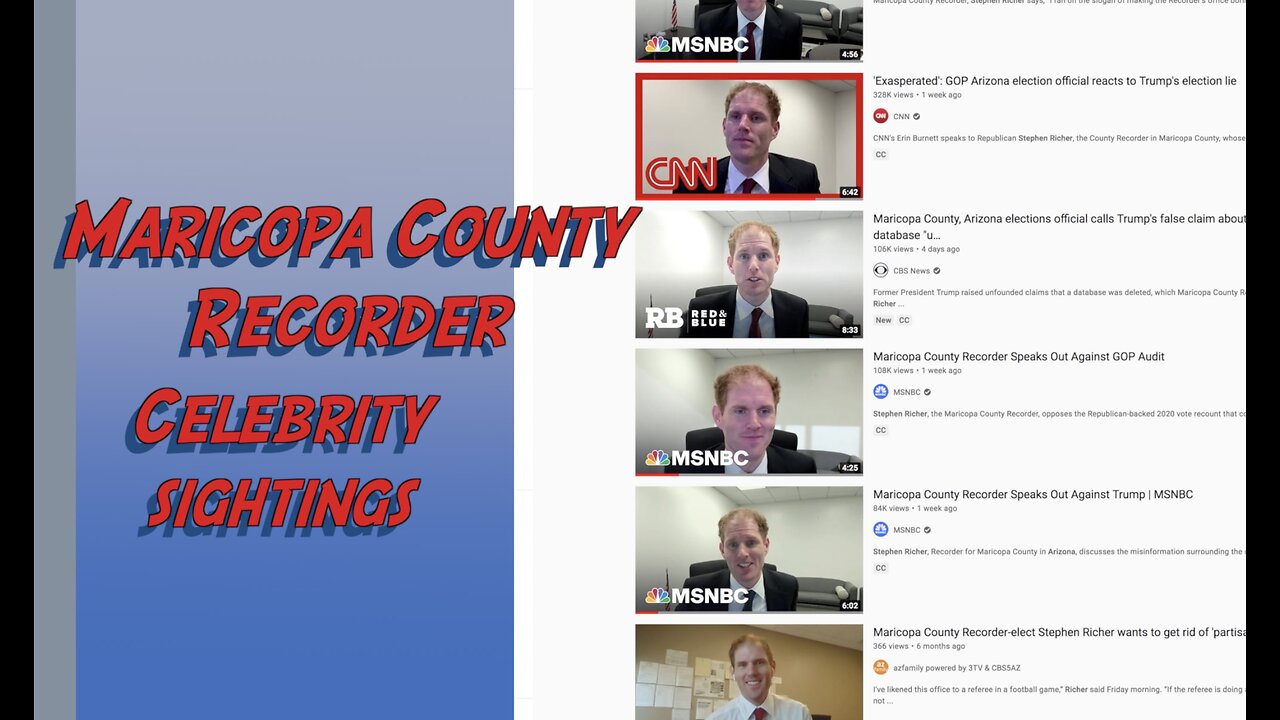 Steven Richer, Maricopa County Recorder LIES and MUST be defeated in 2024.