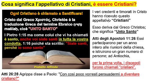 (NEW) 📖 Cosa significa l’appellativo di Cristiani, è essere Cristiani?