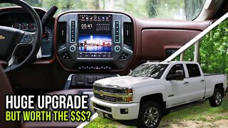 Massive 12" CarPlay Radio Install + Review on my 15 LML Duramax Silverado!