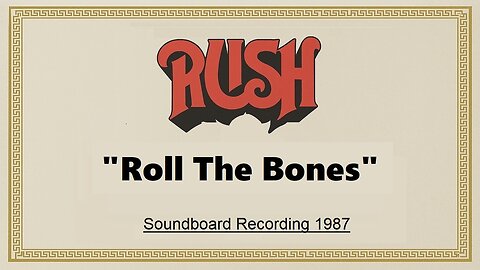 Rush - Roll The Bones (Live in Mansfield, Massachusetts 1997)