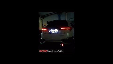 Led red akrapovic exost