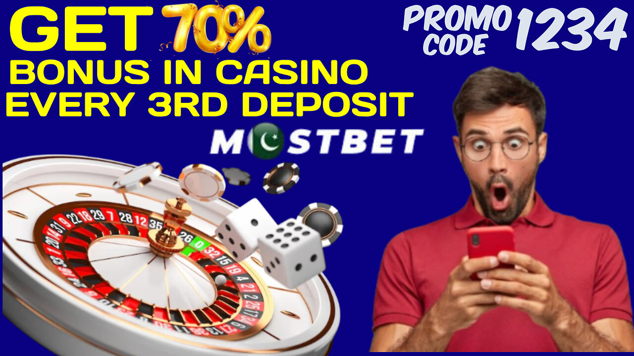 Get 70% Bonus in Casino for every 3rd Deposit in MostBet