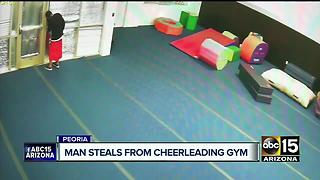 Man caught stealing from Peoria cheerleading studio