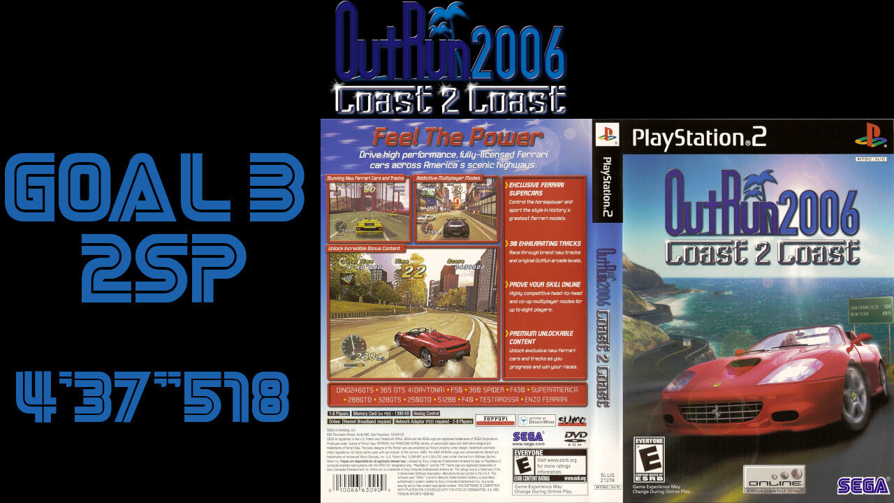 OutRun 2006: Coast 2 Coast [PS2] 2SP Goal B [4'37"518] 5th place