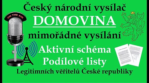 Aktivní schéma - podílové listy Legitimních věřitelů ČR | Mimořádné vysílání