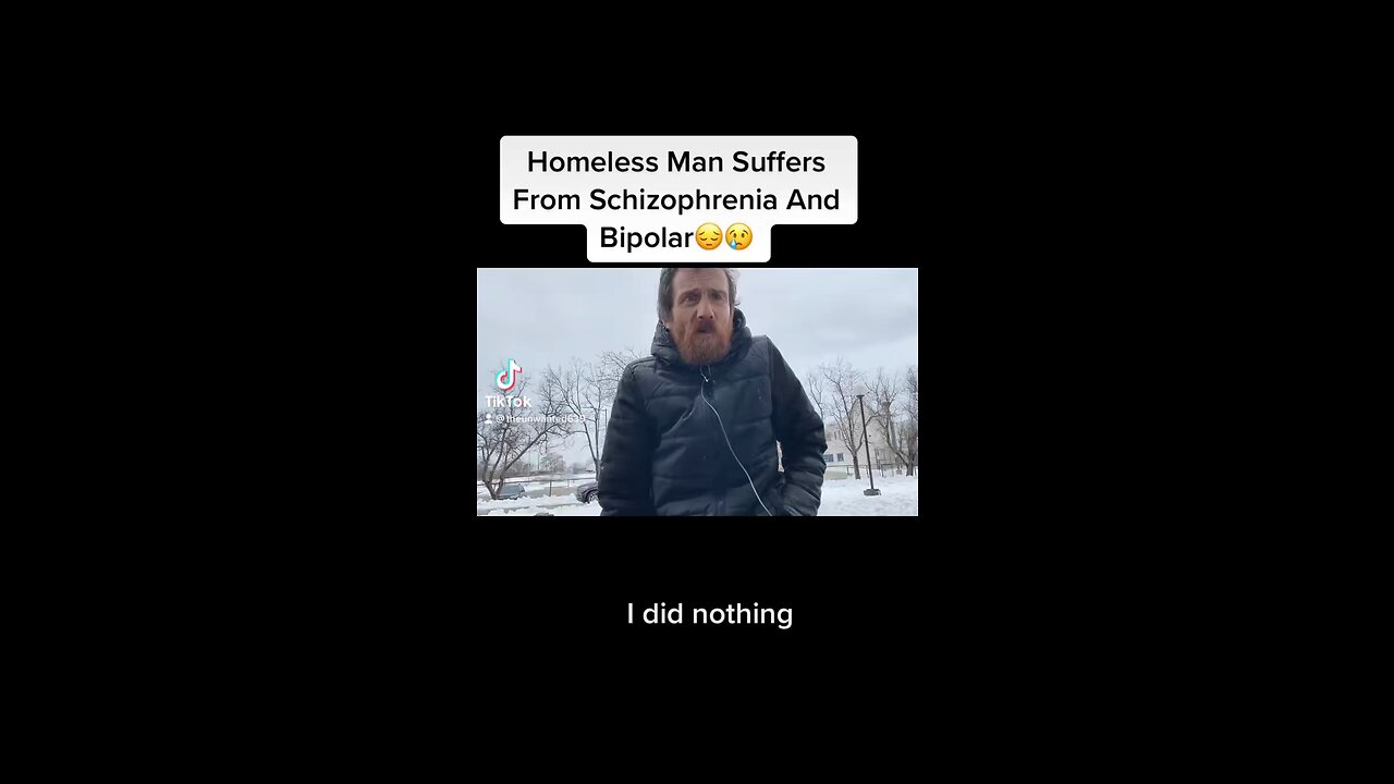 Homeless Man Suffers From Schizophrenia And Bipolar😔😢