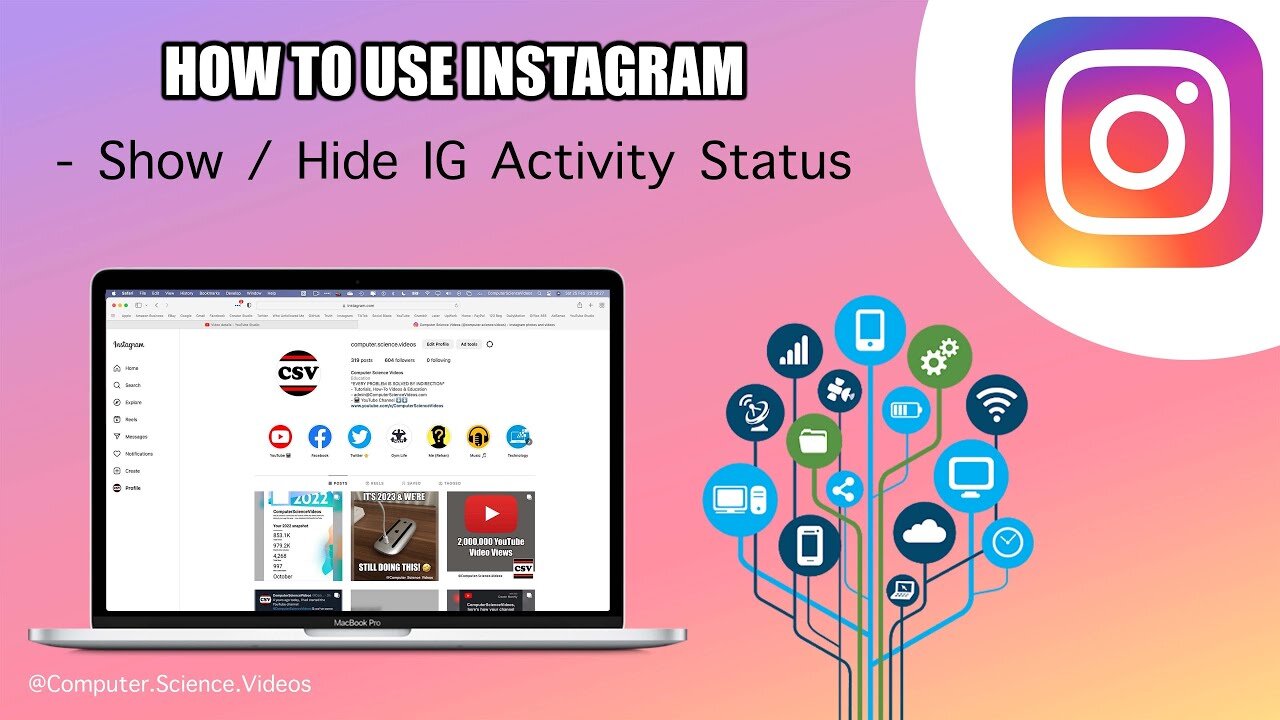 How To SHOW & HIDE Your Instagram Activity Status On a Computer - Tutorial 11 | New