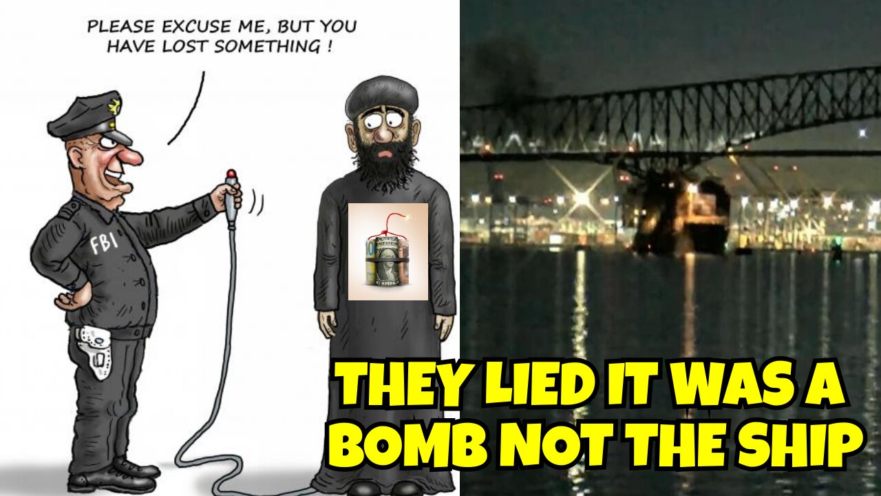THEY LIED TO US IT WAS A BOMB PLACED UNDER BALTIMORE BRIDGE USA DID IT.