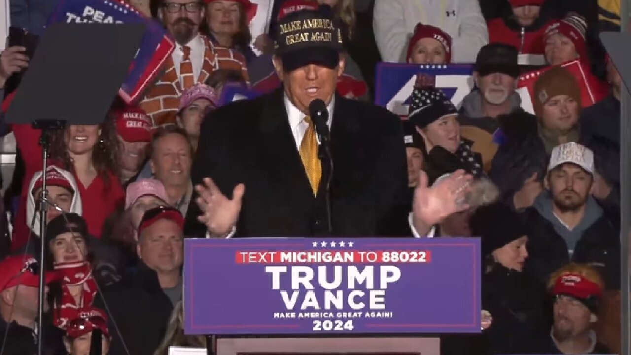 LIVE ~ President Trump Speaks at a Rally in Traverse City, Michigan ~ October 25 2024