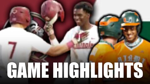 #6 Miami vs #21 Florida State Highlight (GAME 2!) 2022 College Baseball Highlights