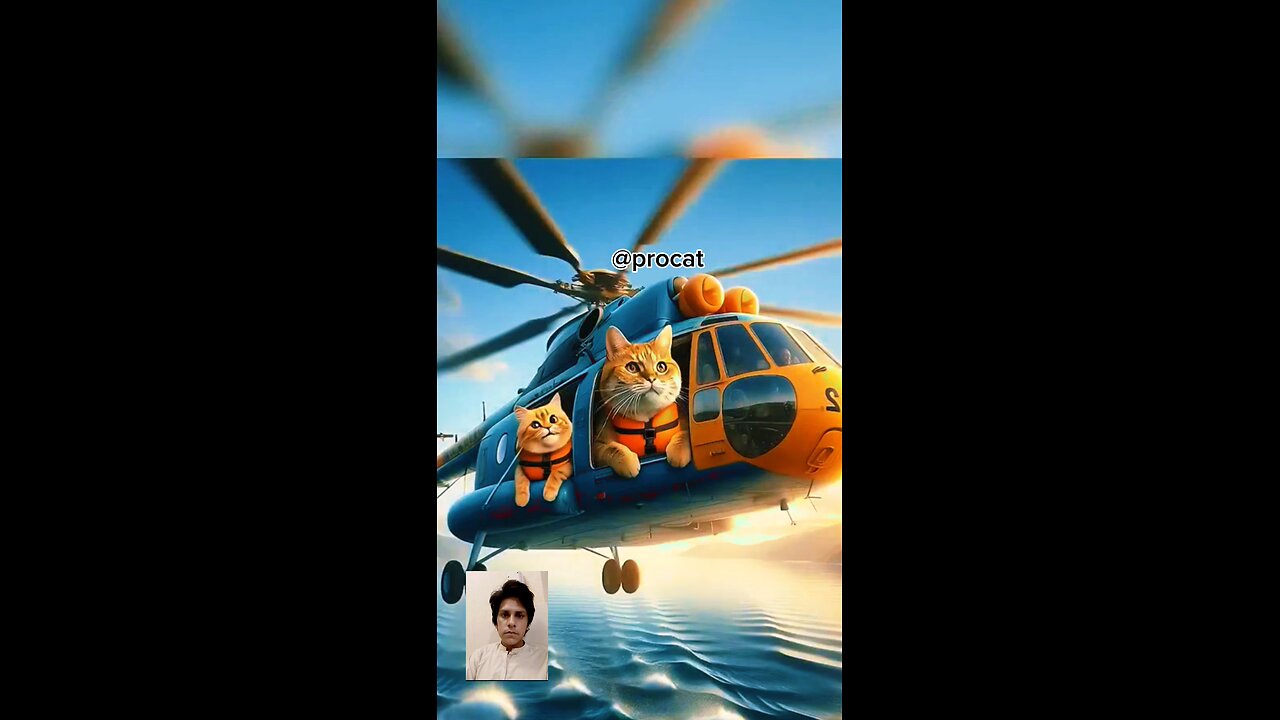 cat in sea ⛵ adventure in eid ul fittar #cat #animals #shorts