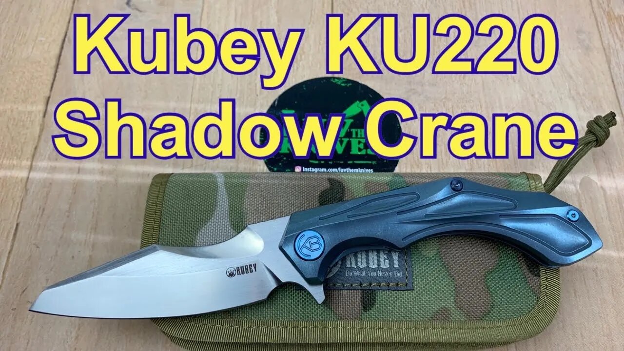 Kubey KU220 Shadow Crane / includes disassembly / M390 blade great design & super smooth drop !