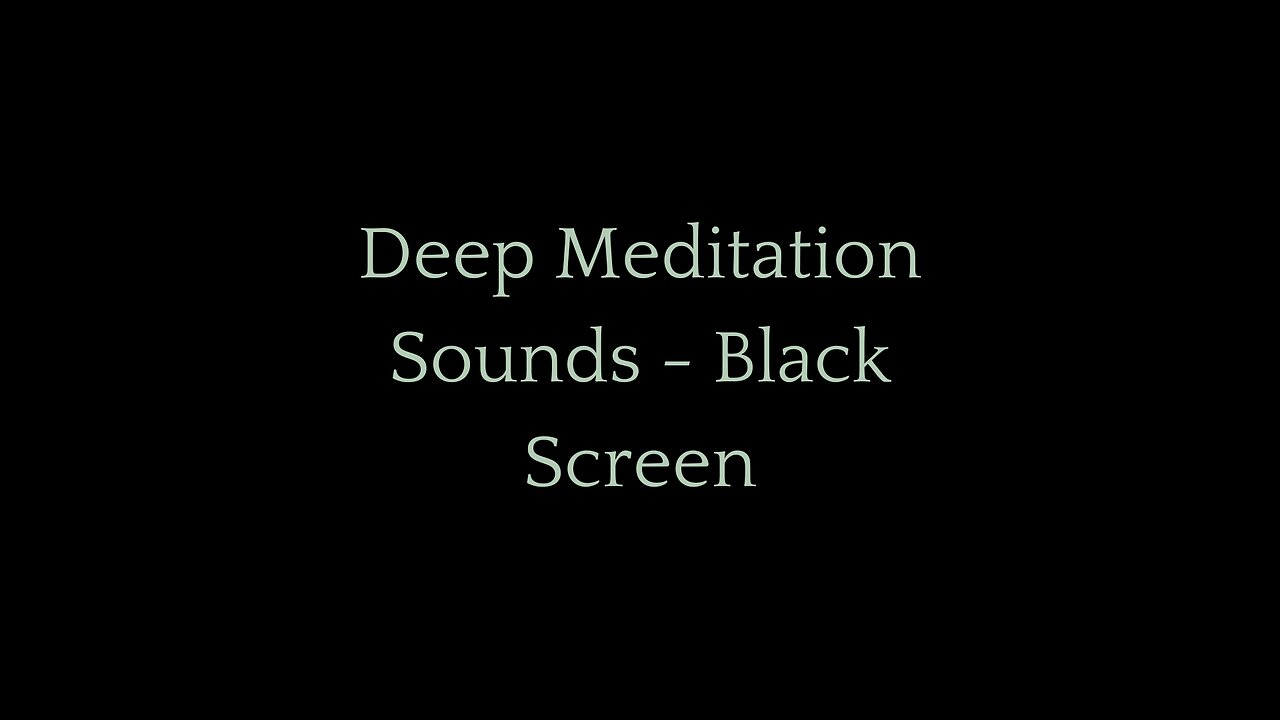 Deep Meditation Sounds - Black Screen | Tranquil Audio for Mindfulness & Relaxation