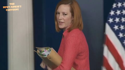 Psaki snaps at a reporter and walks away after being asked about Biden's plummeting poll numbers.