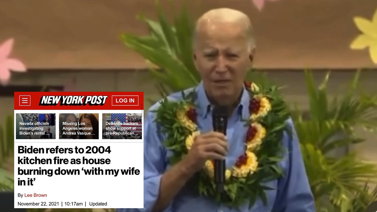 Biden compares his small kitchen fire, to Maui citizens losing their homes…