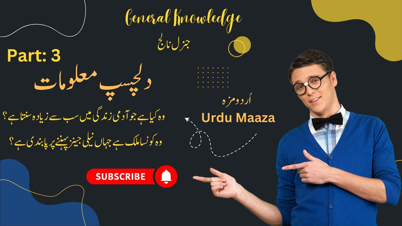 General Knowledge Part 3 l Information l Dilchasp Mahloumat l Urdu Maaza