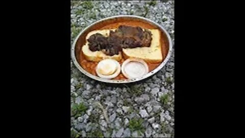 Steak and Beans on a fire