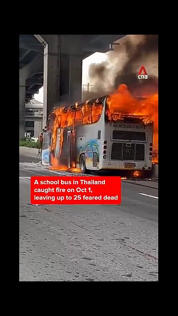 School bus catches fire in Thailand, 25 feared dead