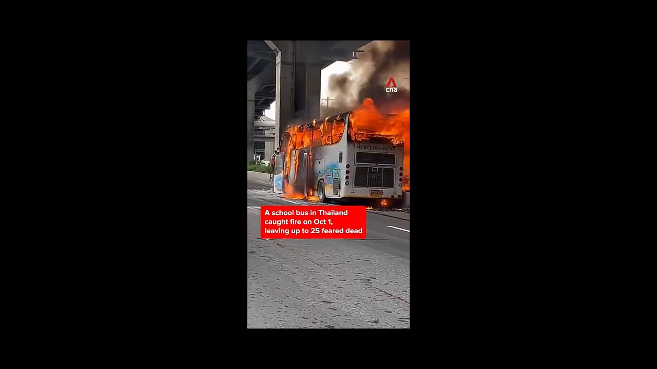 School bus catches fire in Thailand, 25 feared dead