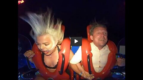 funny slingshot ride girl