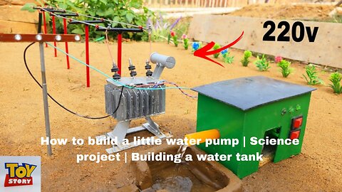 How to build a little water pump | Science project | Building a water tank