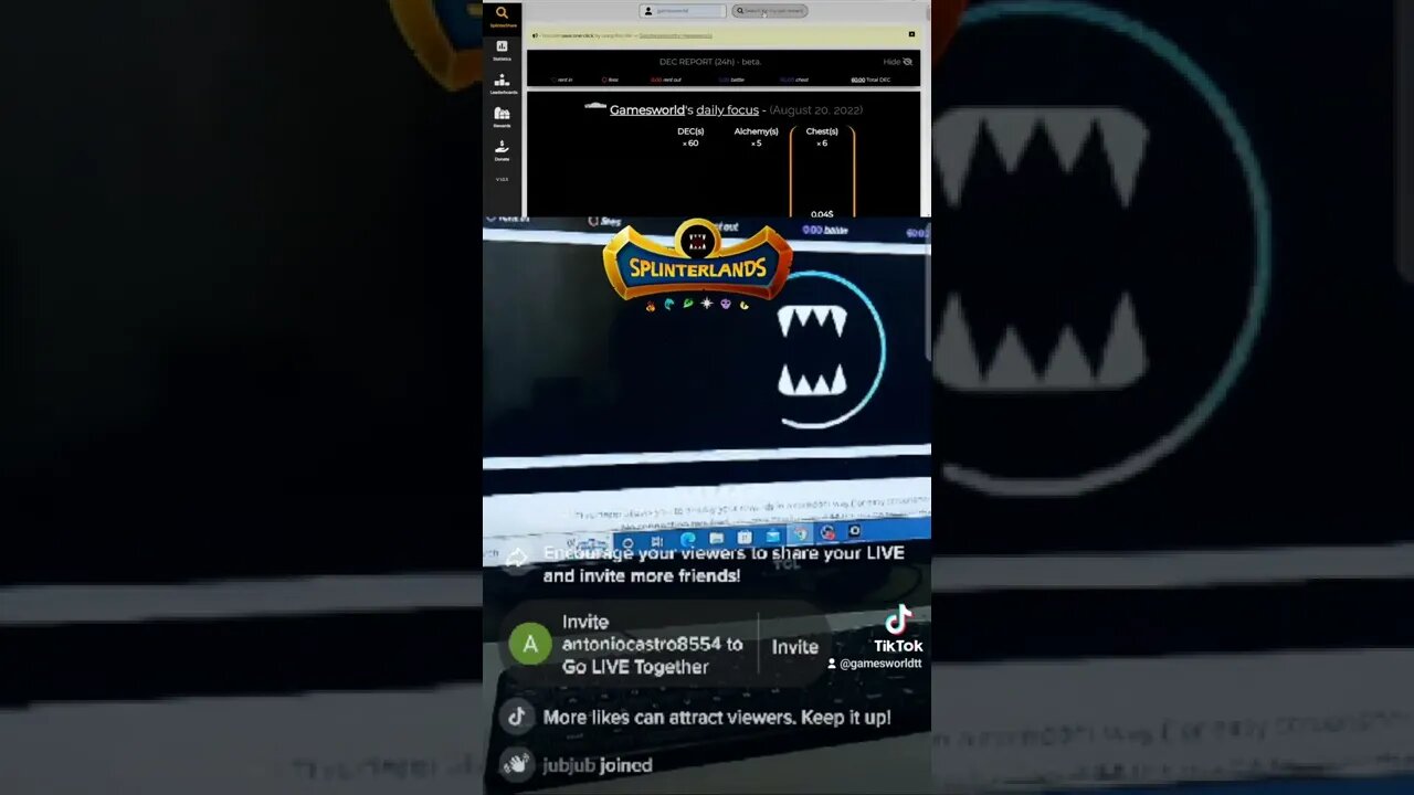 🎯 Tik Tok Splinterlands Focus Chest Opening 💷