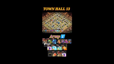 Town Hall 13 Best Electro Dragon Spam Army Attack