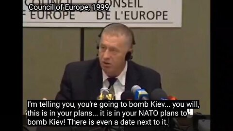 Vladimir Zhirinovsky in 1999 at the Council of Europe. How did he know?
