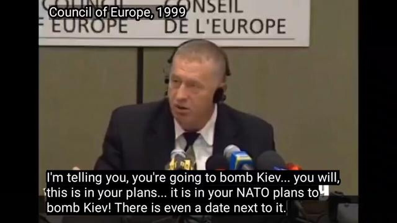 Vladimir Zhirinovsky in 1999 at the Council of Europe. How did he know?